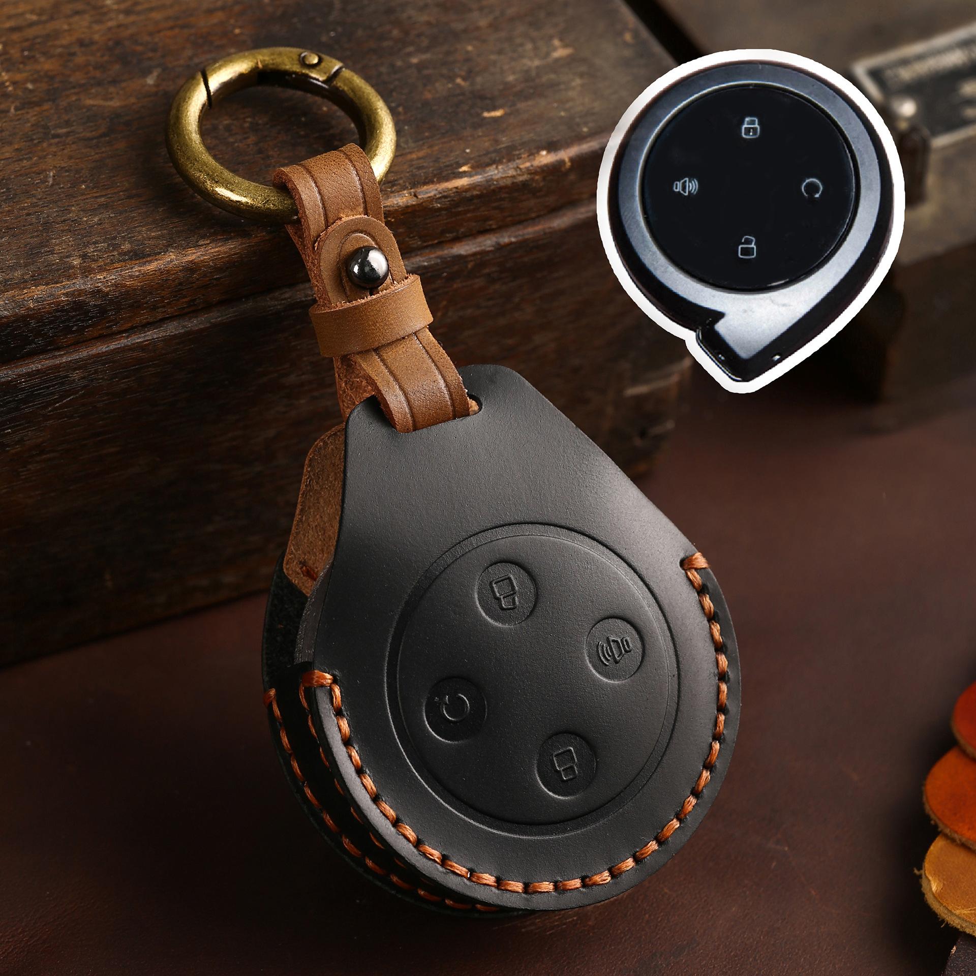 

Applicable to 2023 Great Wall Shanhai Cannon key cover leather new Great Wall Cannon pickup truck car key protection bag чёрный