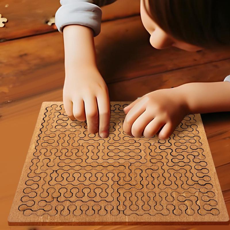 Fractal Tray Puzzles,Mind Bending Wooden Jigsaw Puzzle,Unique Irregular Creative Labyrinth Impossible Difficult