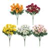 1/5/10Pcs Fall Artificial Flower UV Resistant Fake Plastic Flower Home Wedding Party Table Centerpiece Indoor Outdoor Faux Bloom Decoration