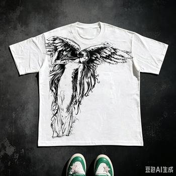 New Mens Women T shirtClassic Y2K Gothic Style T shirt Print Oversized T shirt High StreeT shirts Go