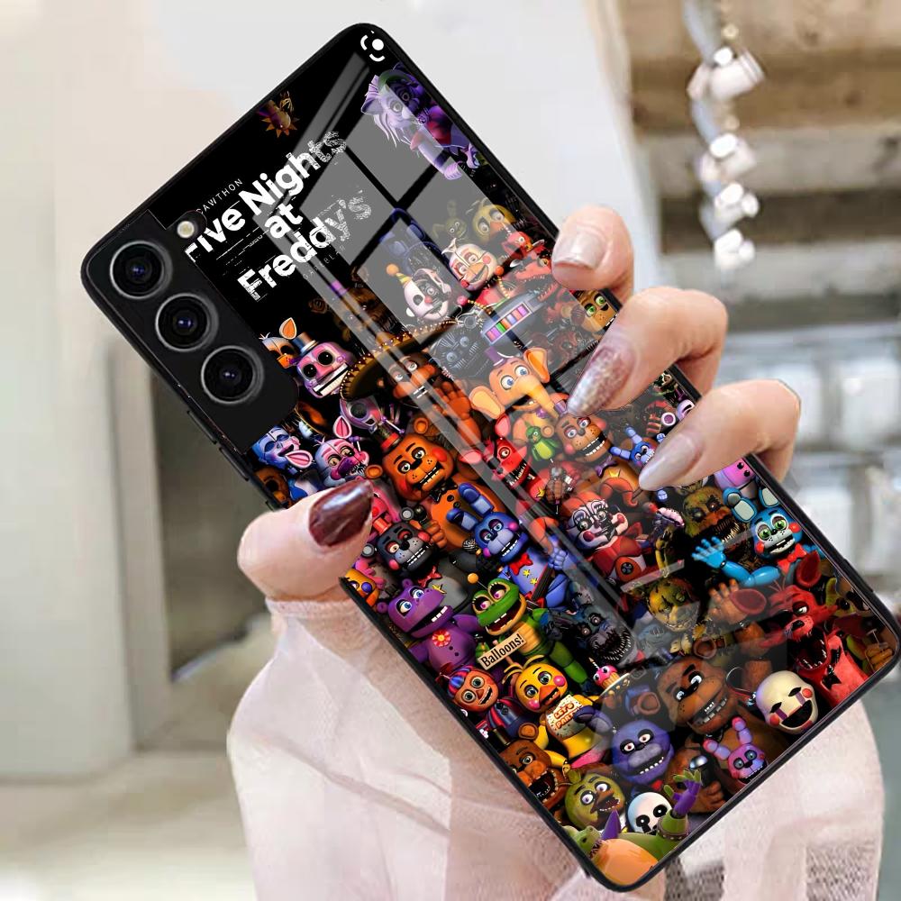 F-Fnaf F-Five Nights At Freddys Phone Case For Samsung S25 Edge Ultra S23 S22 S21 S20 Ultra Plus S24 Fe A54 A53 A25 Glass Cover