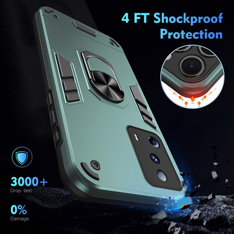 Shockproof Armor Metal Ring Cover For Xiaomi 11 Lite 11T 12 12X 12T MI 13 Lite 13T 14 Pro Magnetic Car Holder Phone Case Funda