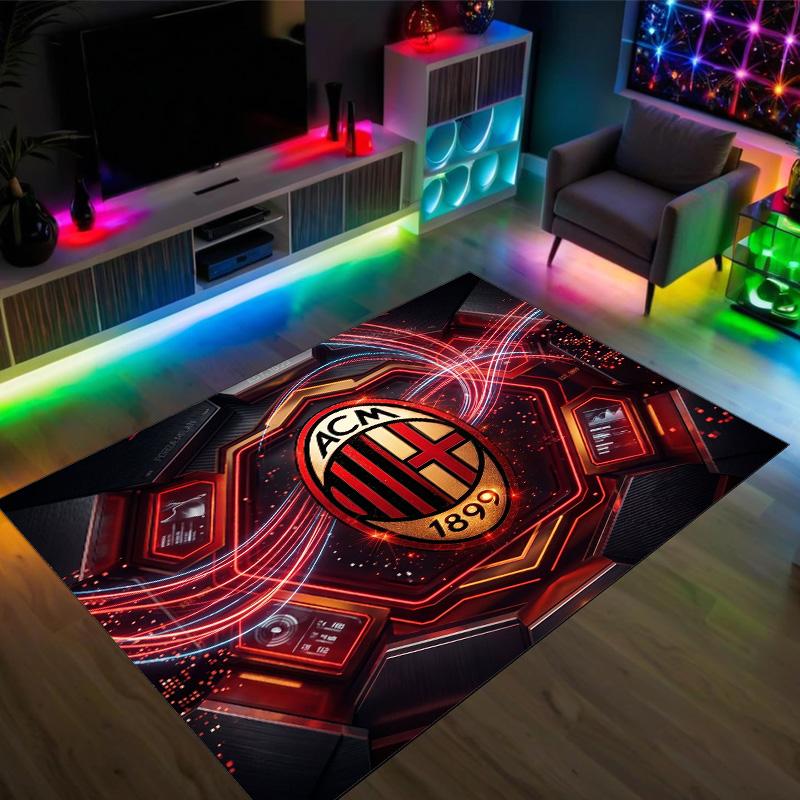AC Milan Design Crystal Velvet Carpet Cozy Non?Slip Printed Rug For Bedroom Living Room Entrance