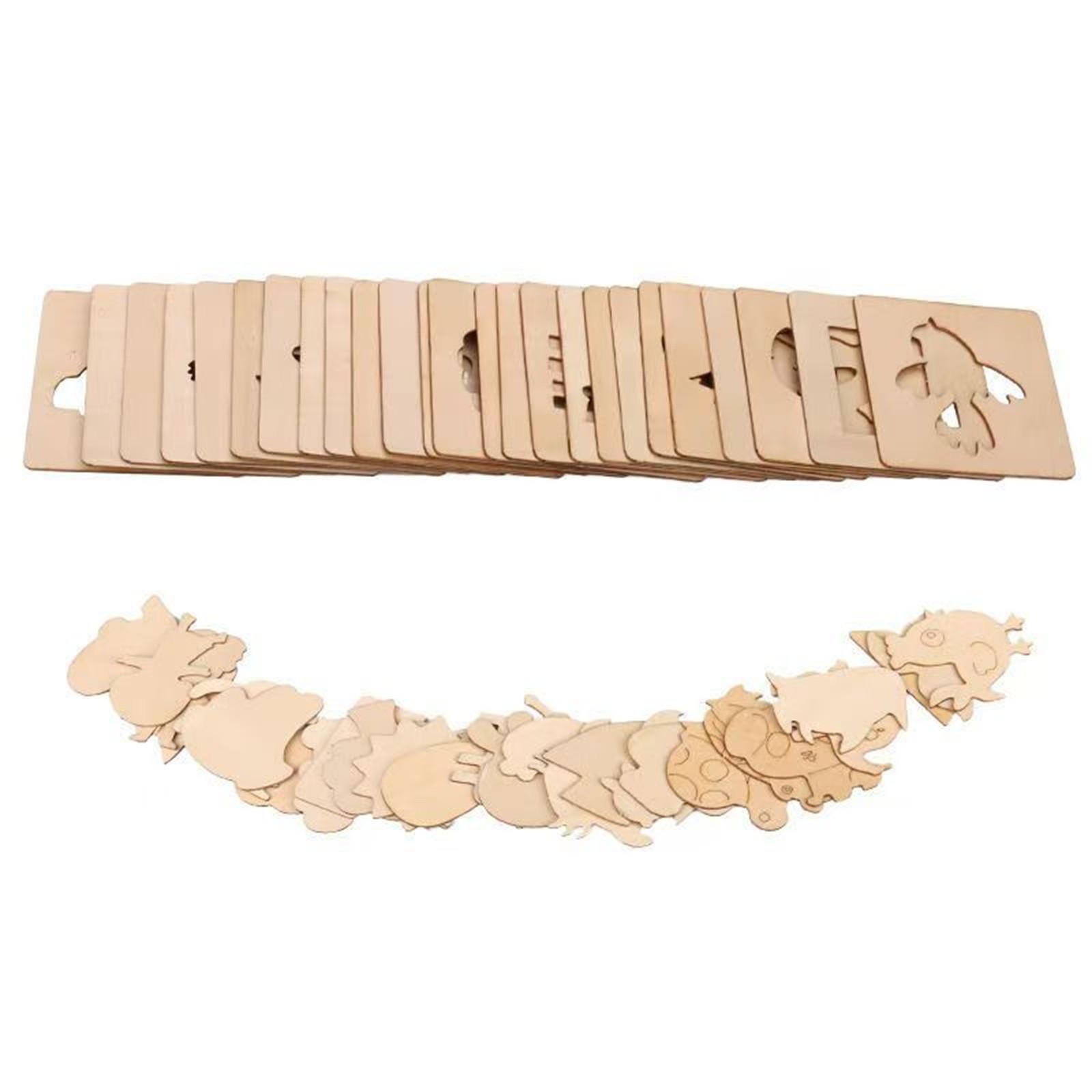 Hot  Kids Painting Toys Toddler Doodle Educational Toys Wooden DIY Painting Stencils  Puzzle Educational Toy one size хаки