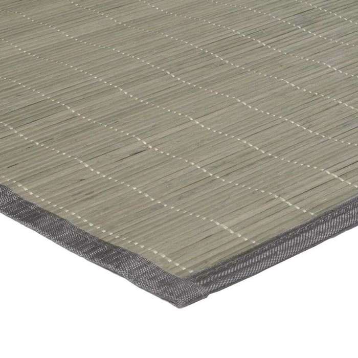 Tapis salon en bambou gris vert 135x190cm
