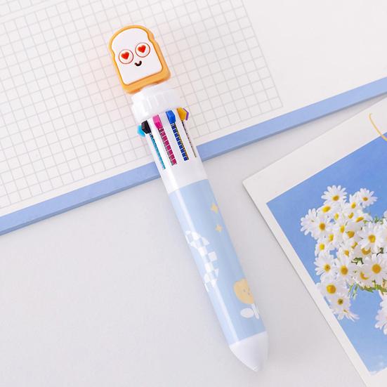 Fast Food Themed 10-Color Ballpoint Pen French Fries Burger Topper Designs Multi-Color Writing Tool for Journaling And Notes