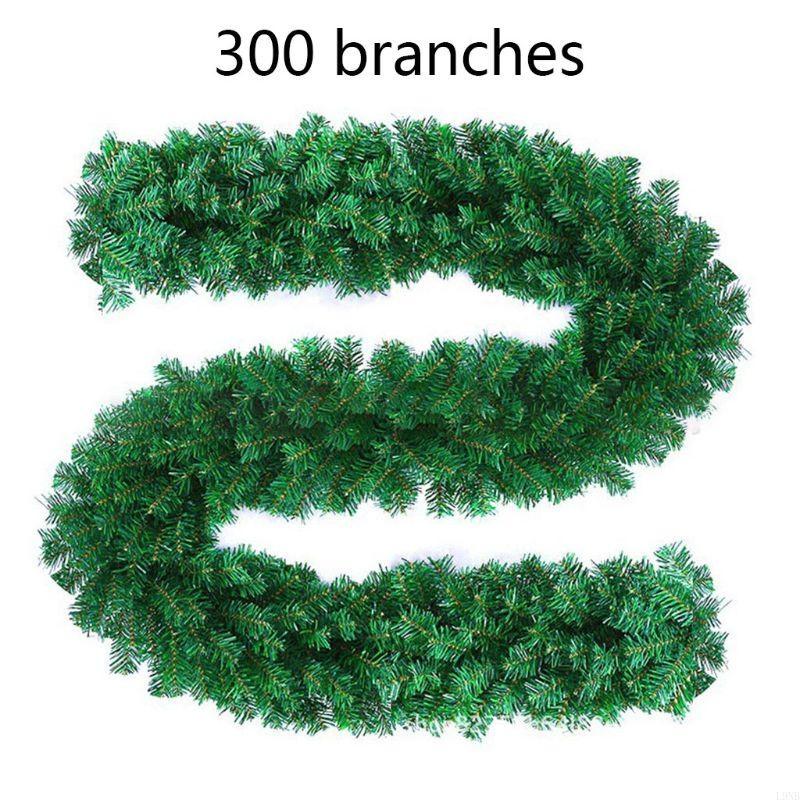Artificial Christmas Garland Decorative PVC Artificial Greenery Wreath Green