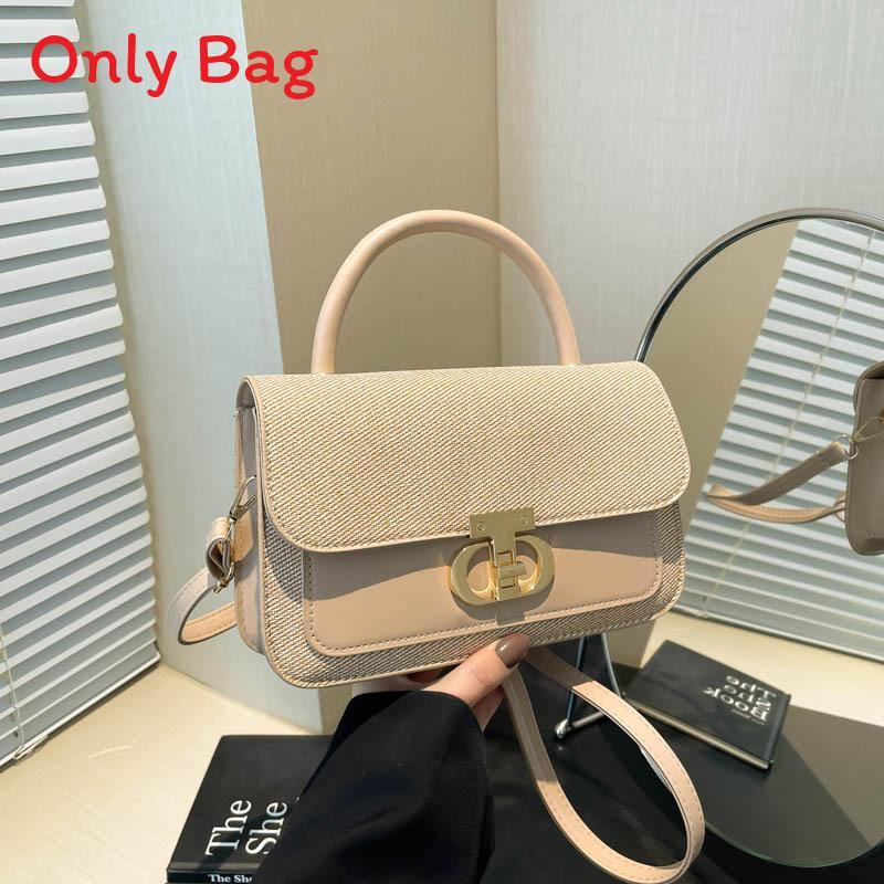 Fashion Portable Pu Small Square Bag With Stitching Detail For Daily Use