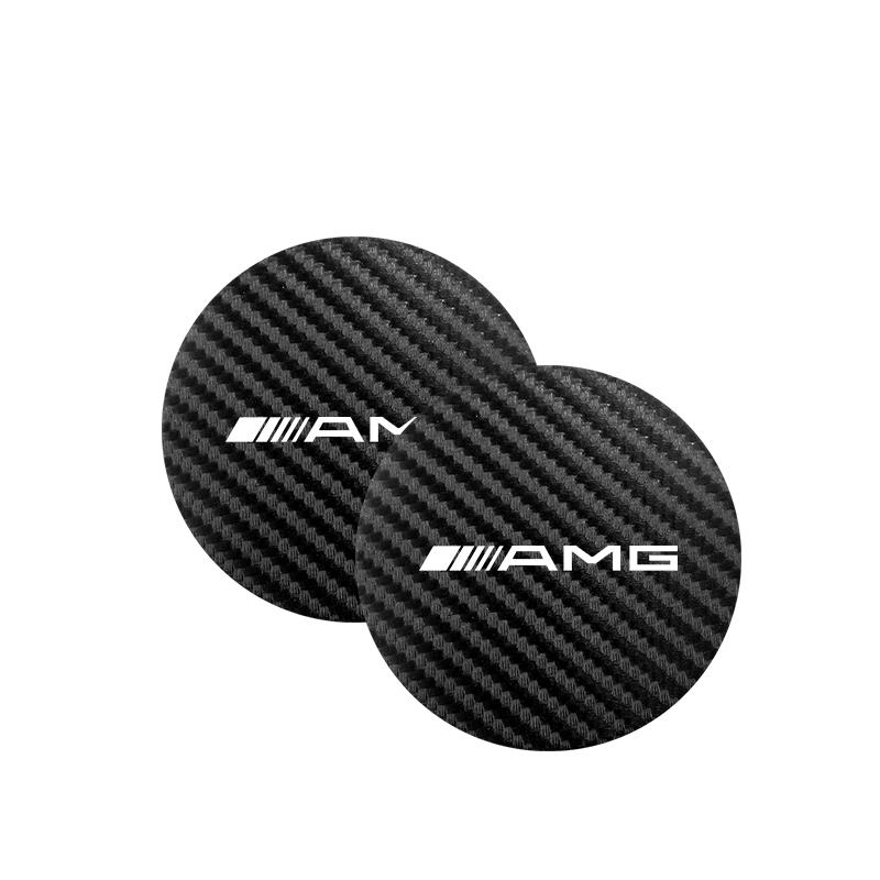 

GLC GLB 2Pcs Car Coasters Leather Water Cup Mat Auto Accessories For Mercedes Benz AMG W204 W205 W203 W211 W212 W213 W201 W210