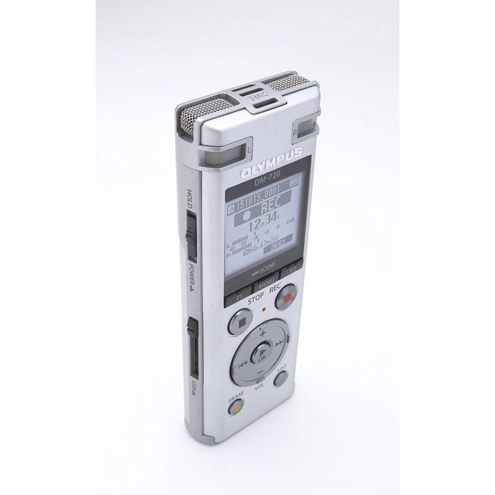 OLYMPUS VoiceTrek DM-720 Voice Recorder 4GB MicroSD Compatible Silver