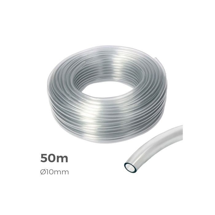 Tuyau Transparent Ø Intérieur 10mm Ø Extérieur 14mm Rouleau 50m