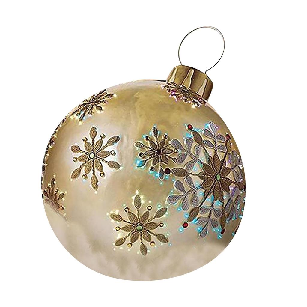 Aufblasbare Weihnachtskugel 60cm - Beleuchtete Outdoor Deko Mit Fernbedienung