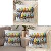 Animal Series Plush Bird Cushion Cover With Soft Short Pile For Living Room Decor