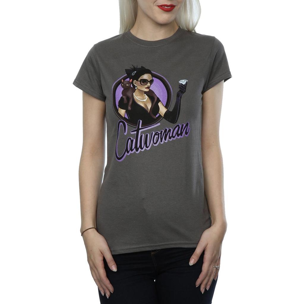 DC Bombshells Womens/Ladies Catwoman Heather T-Shirt