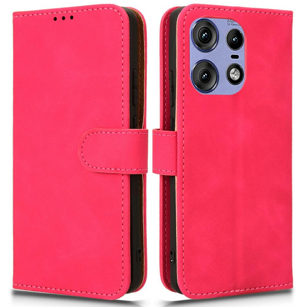 

Для Motorola Edge 50 Pro 5G Шкіряний Чохол з Відчуттям Шкіри Протиударний Чохол-Книжка-Гаманець D