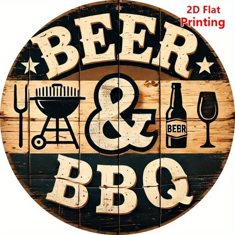 Segno in Latta Metallico Birra Decorazione Murale 20x30cm