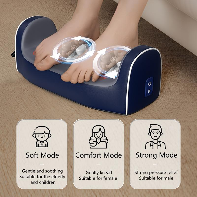 Electric Shiatsu Foot Calf Massager with Heated Kneading Rolling Relaxation Leg Arm Massage Acupuncture Points Multipurpose Gift