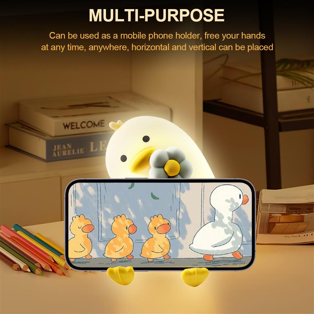 Silicone Pat Night Light Animal Bedside Lamp Eye Caring Atmosphere Light 3 Level Dimmable Cartoon Sleeping Light for Kids Room