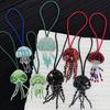 Rhinestone Jellyfish Beads Patches Bag Charm Crystal Tassel Lanyard Sewing Jellyfish Beading Applique Patch Keychain Bag Accesor