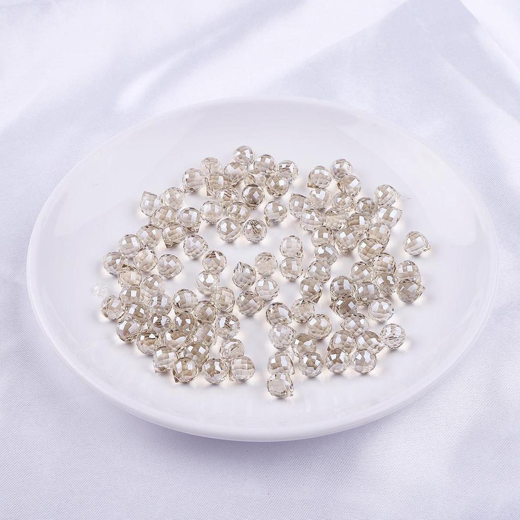 9x8mm Iridescent Glass Crystal Teardrop Beads for DIY Bracelet and Necklace Jewelry Making