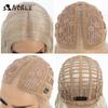 Noble Synthetic Lace Wig Cosplay Wigs 30 Inch Long Deep Wavy Ombre Blonde Silvery Lace Wigs For Women Lace Wig Heat Resistant