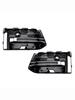 2PCS Front Bumper Fog Light Grille Trim Fit A6L C8PA 2023+ Black Chrome