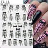 New nail art stickers embossed 5D three-dimensional Halloween cartoon bow ghost-shaped spider web nail stickers