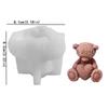 DIY Hug Heart Rose Teddy Bear Candle Mould for Aromatherapy Gypsum Candle Resin Statue Making Ideas Handicraft Gift