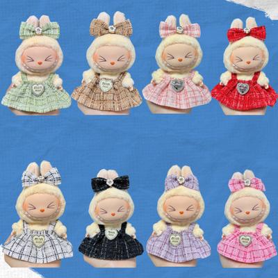 For 17cm Labubu Plush Doll Skirt- Adorable Skirt Set for DIY Clothes Accessories Gift
