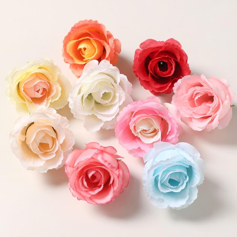 

10/20Pcs 6cm Silk Rose Artificial Flower Fake Flower Home Room Decor for Wedding Brides Decortion DIY Craft Gifts Accessories 10Pcs
