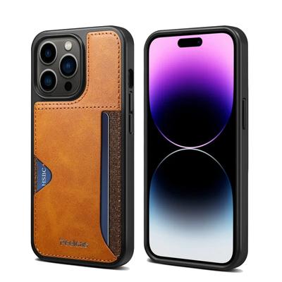 Δερμάτινο Πορτοφόλι Δέρμα Αγελάδας Θήκη Card Holder για IPhone 14 Plus 13 15 Pro Max 12 Mini 14Pro 15Pro IPones Πολυτελής Επαγγελματική Κάλυψη