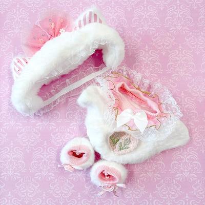 [Vêtements en Peluche] Kigurumi Chat Moelleux pour Jouets en Peluche [Bandeau, Vêtements, Ensemble Chaussures] 20cm Rose g.triger G-Trigger Oshi Jouets en Peluche Activité en Peluche