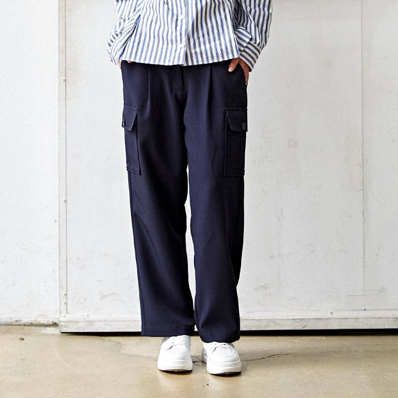CUSTOMUS Single-Pleat Cargo Pocket Wide Pants Cxw23Fwpt979