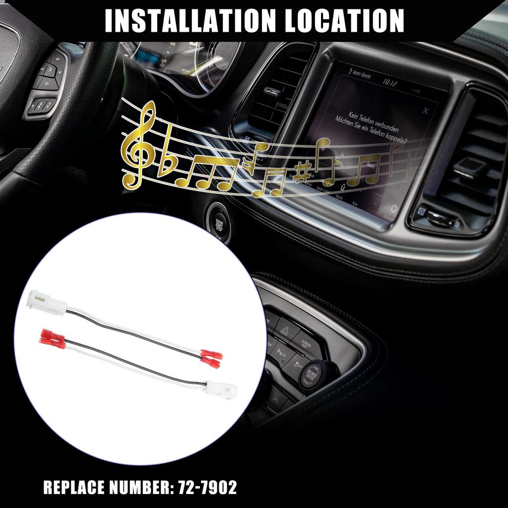uxcell Speaker Wire Harness Adapter Connector Plug Front Dash Tweeter for Jeep Compatible with Renegade 2015-2020 Durable Plastic White 2pcs
