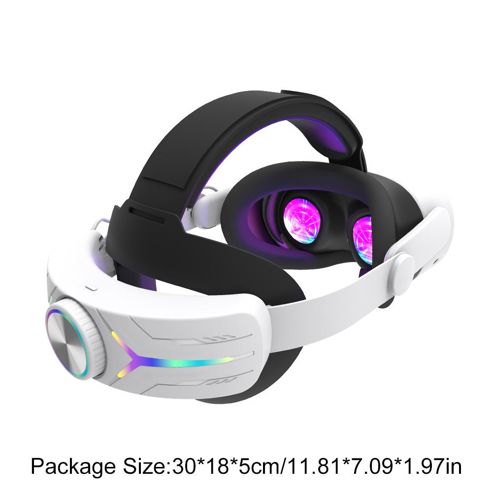 Adjustable RGB Head Strap 12000mAh Battery Extend VR Playtime Comfort Head Strap Headband Head Band for Meta Quest 3S VR Headset