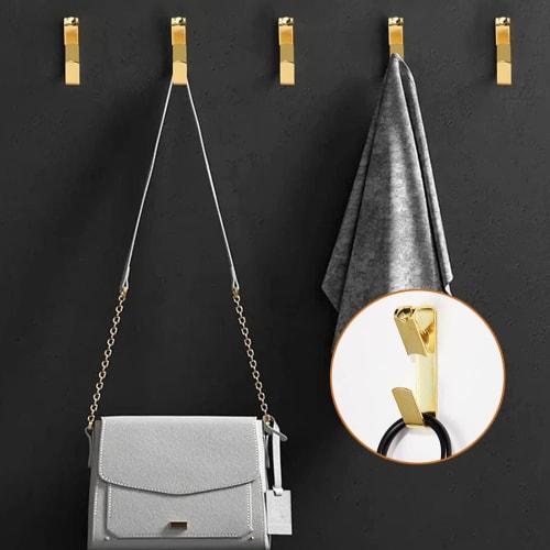 5WYOUKE [20-Pack] Stylish Thumb Tack Hooks, Pin Hooks, Weight Capacity Approximately 45kg, For Drywall, Plywood, and Wood, Nail Hooks, Wall Mountable,