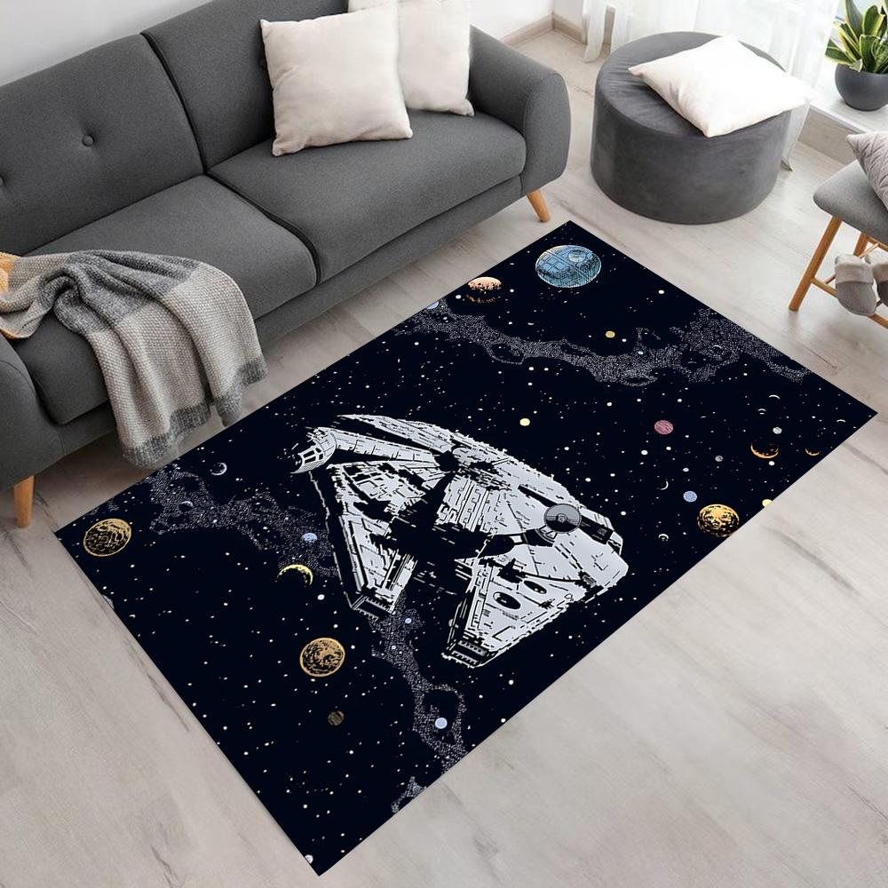 Star Wars Floor Mat Suitable for Dining Room Balcony Game Room Dormitory Anti-slip Rug Anime Office Decor Gift for Festivals