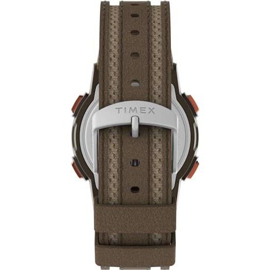 Timex Mens Expedition CAT5 41mm Watch - Green Strap Digital Dial Case Brown Digital.