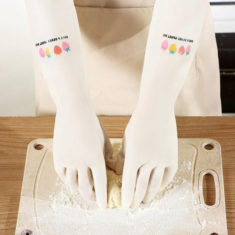 Wear-resistant Kitchen Gloves Waterproof Food Grade Cleaning Gloves Thickened Cartoon Dishwashing Gloves Household Cleaning