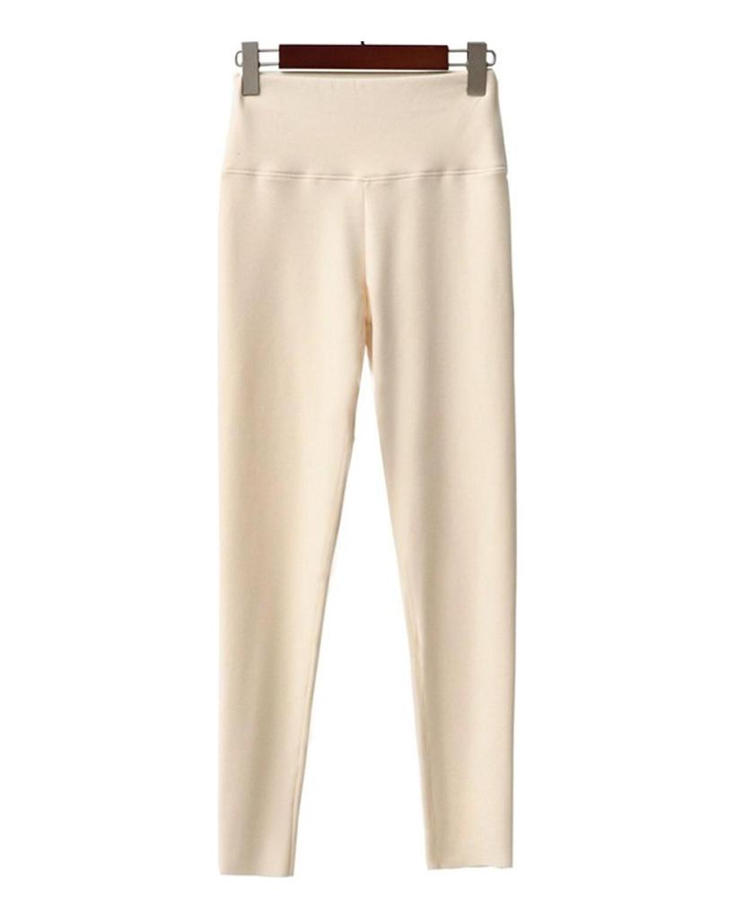 Damskie jesienno-zimowe legginsy German Velvet Slim Fit Warm High Waist Cinched