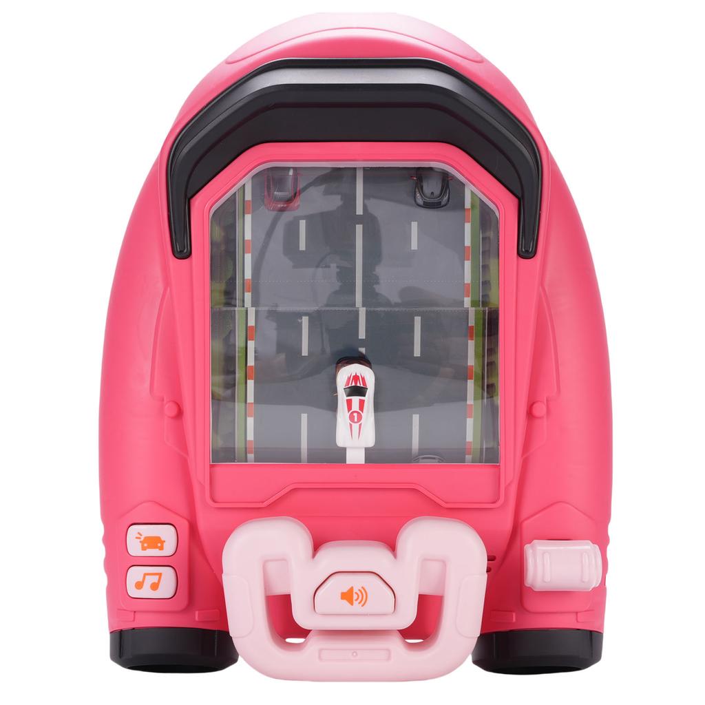Lenkrad Rennwagen Spielzeug Eltern-Kind Interaktive Rennspielkonsole für Kinder Pink