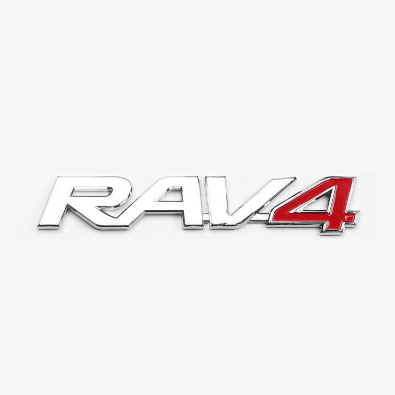 1PCS  ABS Car Body Trunk Emblem Sticker Rav4 LOGO For  RAV4 SUV Badge Auto Rear Letter Decal Exterior Accessories