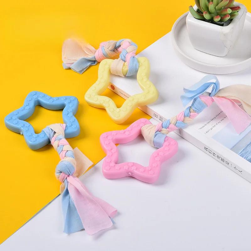 

Durable Rubber Dog Chew Toy for Aggressive Chewers Puppy Teething Bone with Dental Cleaning Nubs Dog Toothbrush for Teeth XS