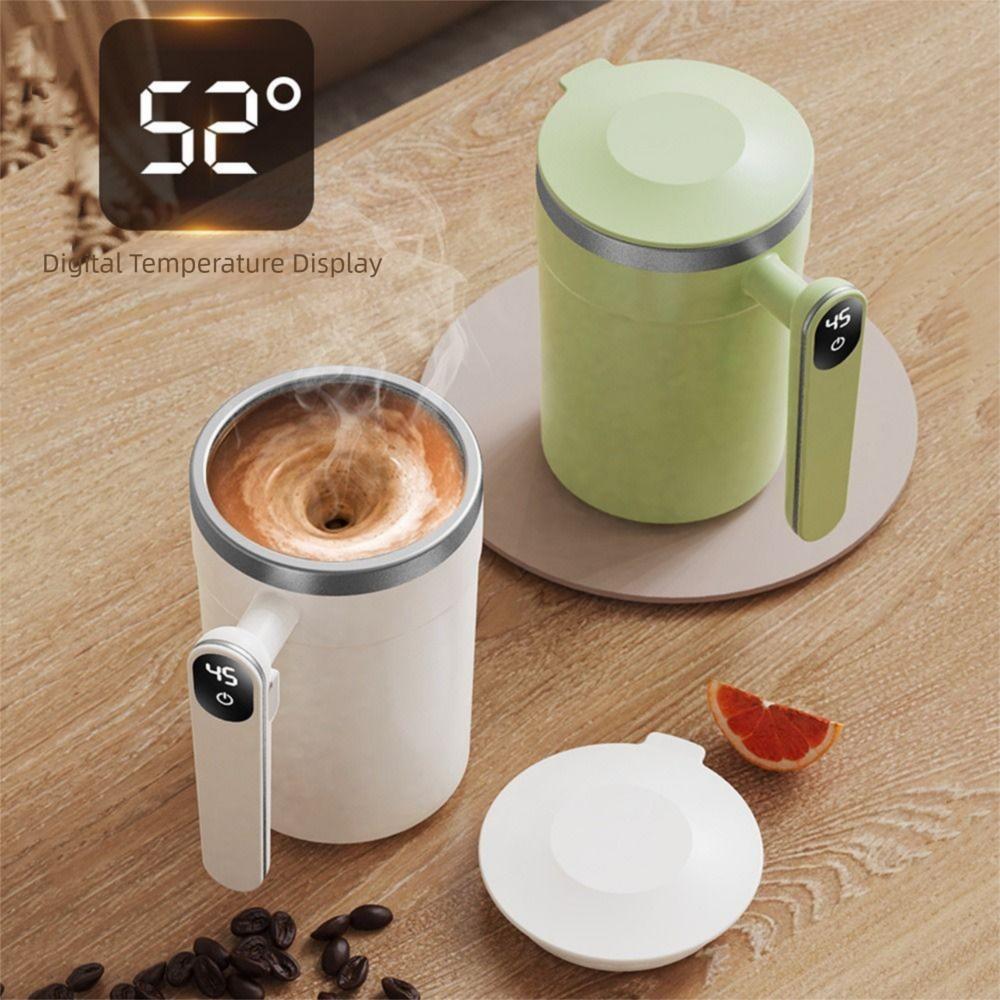Dust-proof Lid Automatic Stirring Cup Temperature Measurement Rotating Blender Cup Office