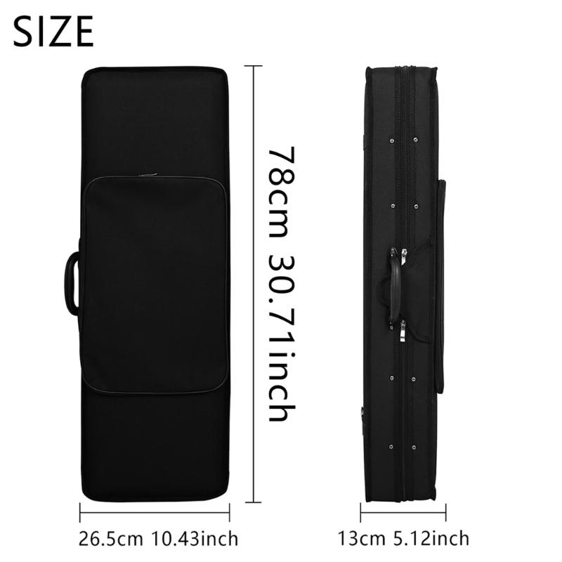 Oxford Fabric Violin Carry Transport Case With Shockproof Padding And Adjustable Shoulder Strap For 1/4 To 4/4 Violins