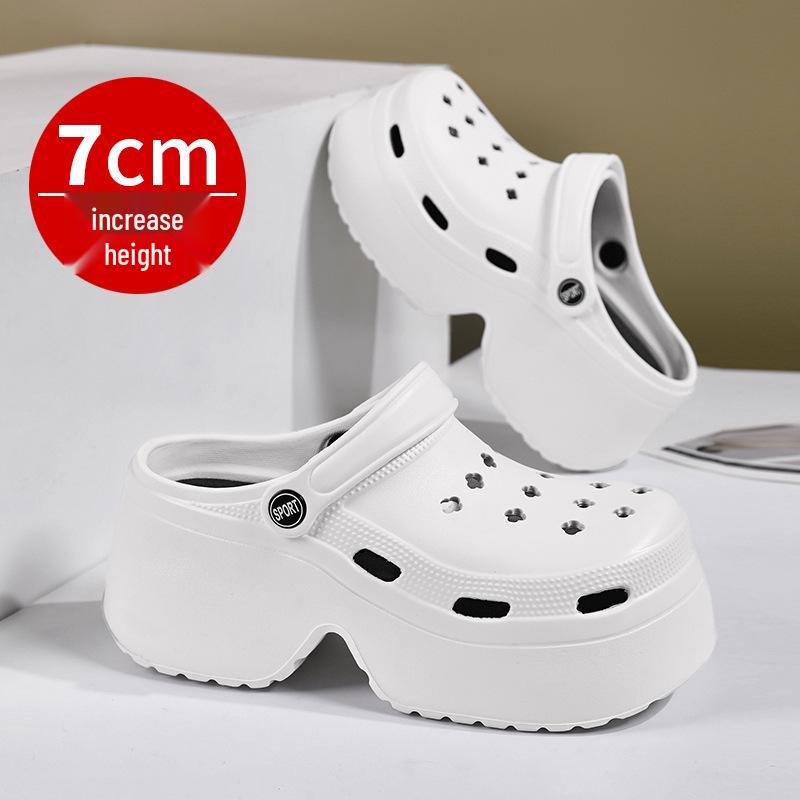 Women s Thick-Soled Perforated Non-Slip Sandals - Odor-Resistant EVA, Fashionable  Height-Enhancing Summer Style