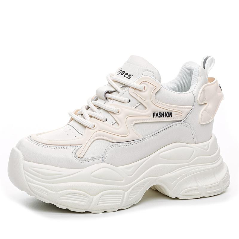 

Inner heightening women s shoes 9cm new breathable dad shoes platform mesh small sports casual shoes women A8680 34