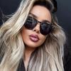 Protective Glasses Fashion Square Sunglasses Women Cat Eye Brand Desgin Sun Glasses Black Rivet Female Shades Eyeglasses UV400