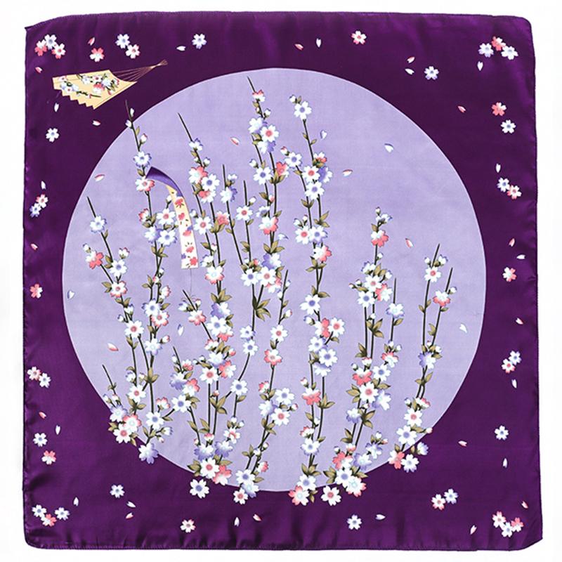 Silk Satin Scarf For Women, 70x70cm, Printed Handkerchief, Square Head Bandana, Small Neck Silencer,Ab For Ladies And Girls