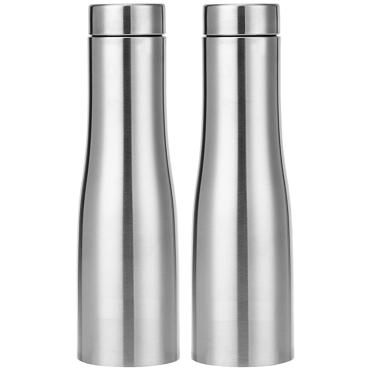 

Curved Stainless Steel Water Bottle, Set of 2, 1 L Each